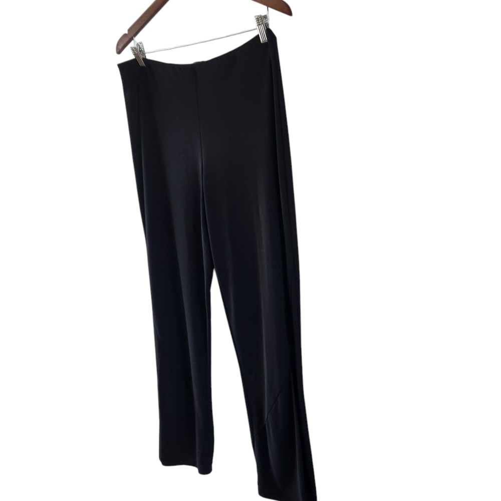 Sympli Black Pull On Pants Stretch Jersey Canada Gathered Hem Womens Size 14 - Picture 5 of 8